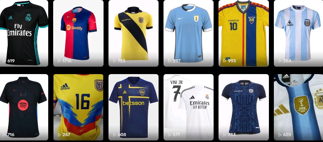 Catálogo completo de camisetas Import LM Sport